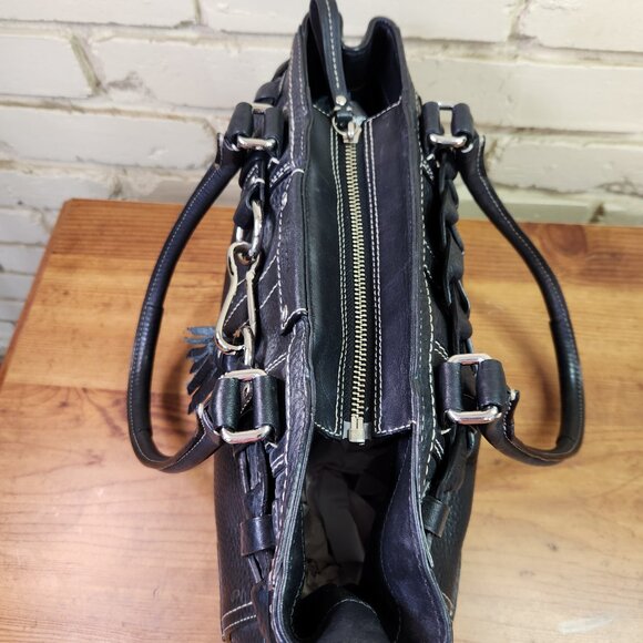 Like New Coach Hampton Black Leather Handbag Purse - Picture 10 of 14